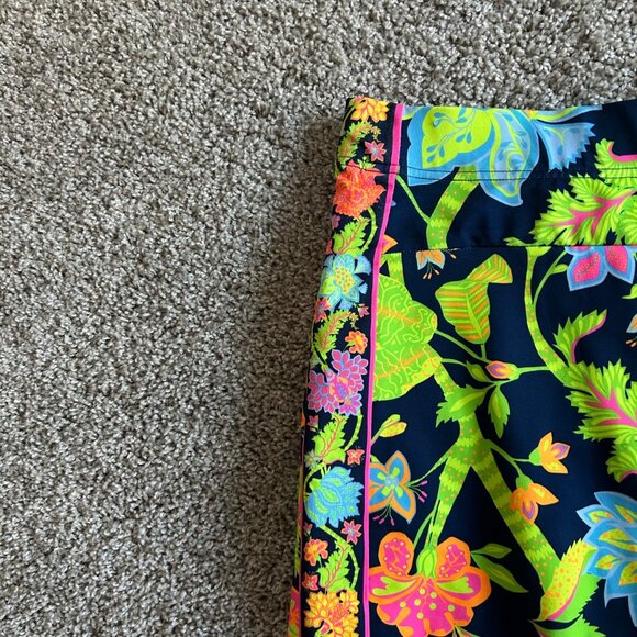 Gretchen Scott  Womens Sz Diva XXXL Navy Multicolor Floral Pull-On Skirt - Picture 6 of 8